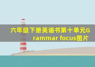 六年级下册英语书第十单元Grammar focus图片